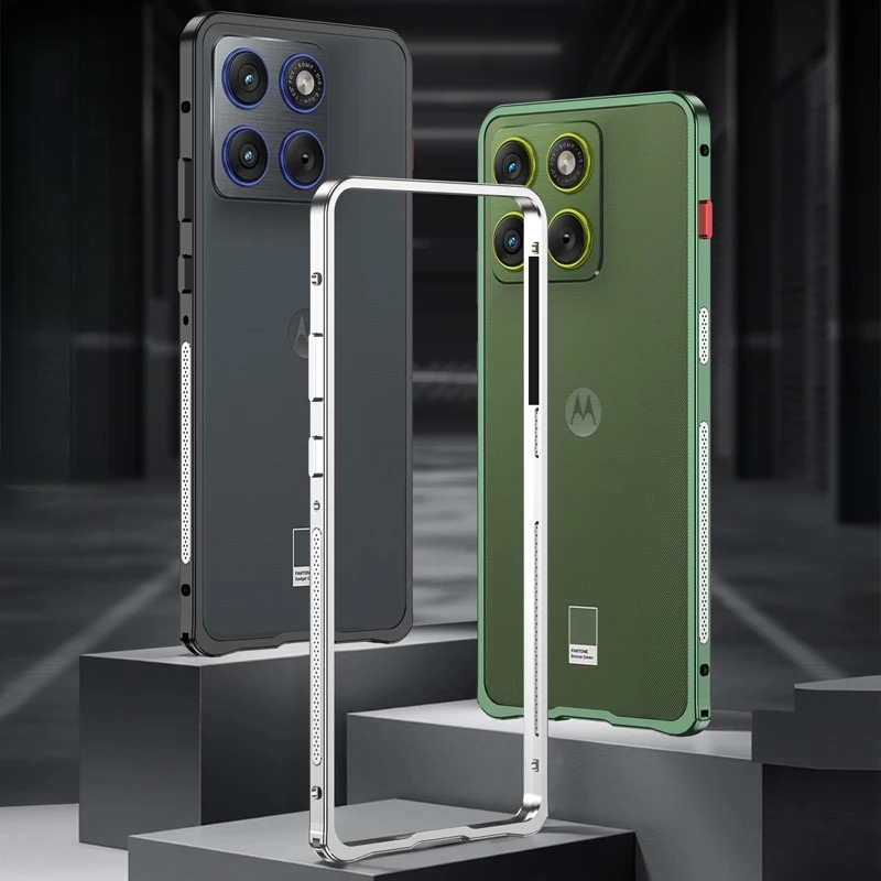 Metal Bumper Aluminum Frame Case - 高級取り外し可能なメタルプロテクト超薄型ケース Motorola Edge 70 用メタルフレーム耐衝撃カバーバンパー MOTO