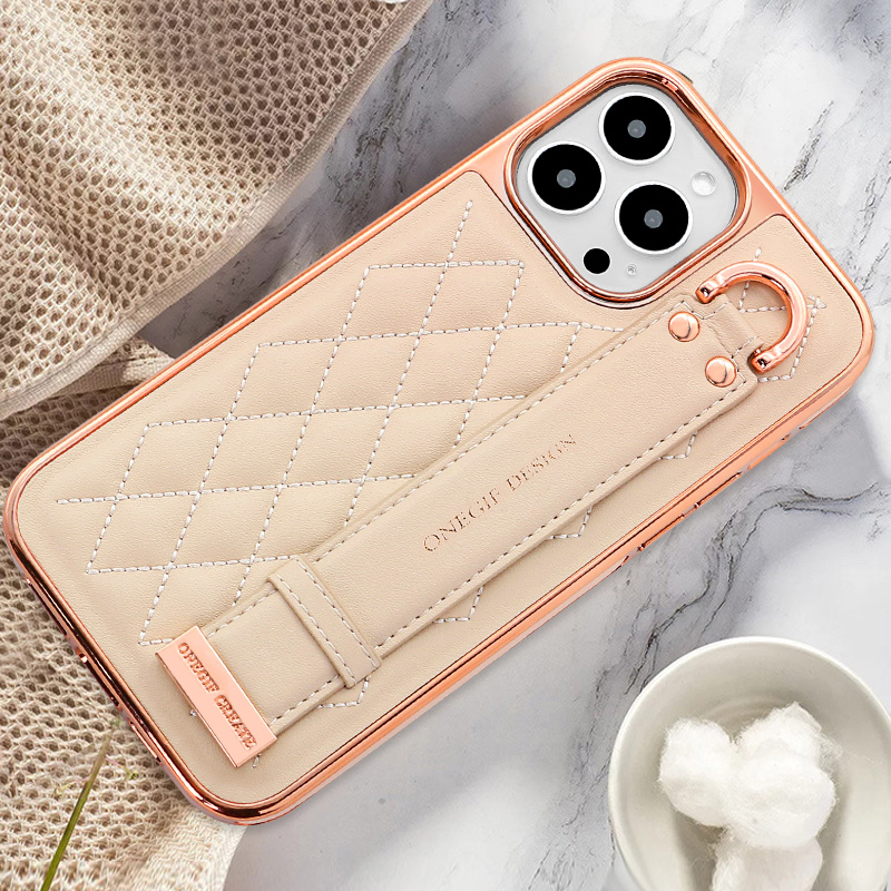 Leather Wallet Card Holder Phone Cover - おしゃれな高級リング付きリストストラップ、カードホルダー、財布、iPhone 17、16 Pro Max、15、14、13、12用耐衝撃カバー