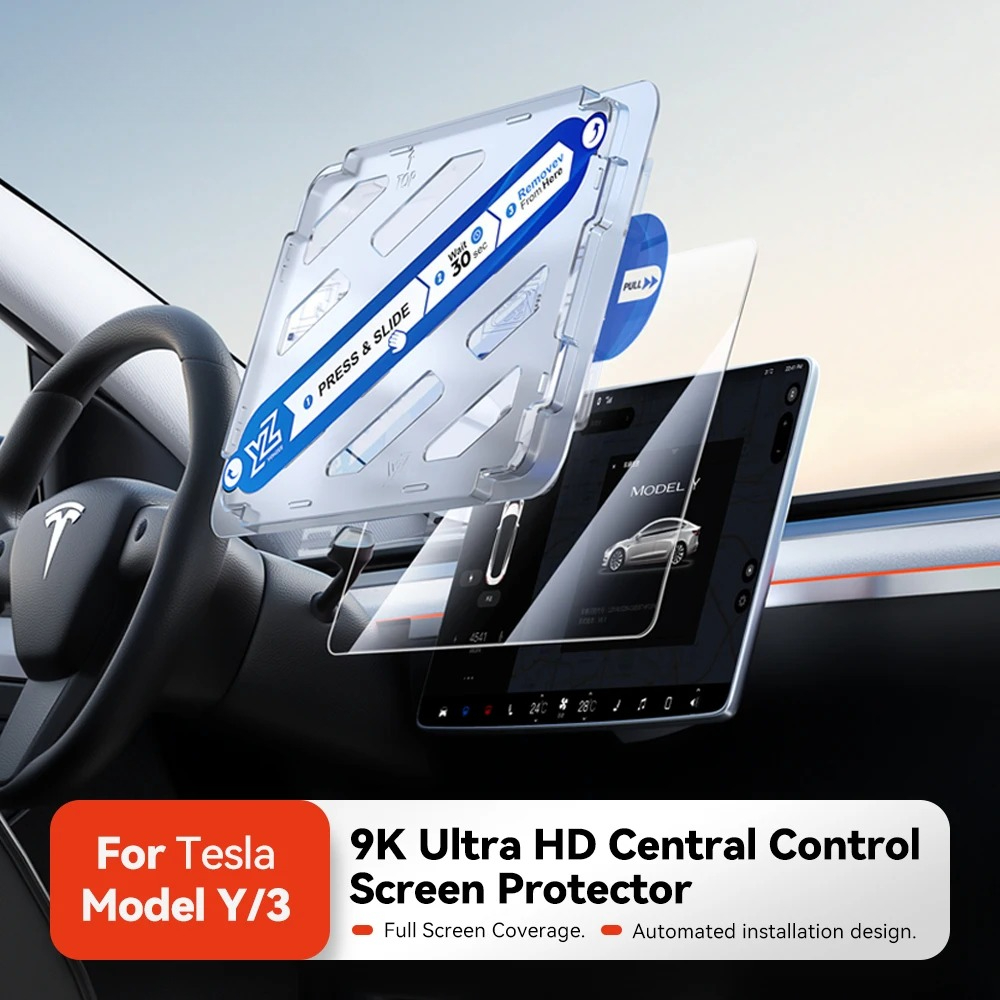 Matte Anti Glare Screen Protector - YZ製、テスラ モデル3/Y（2021年～2025年）用、強化ガラス製スクリーンプロテクター。中央コントロールパネル用アクセサリー。マット仕上げで、反射を抑え、高画質を実現する保護フィルム。