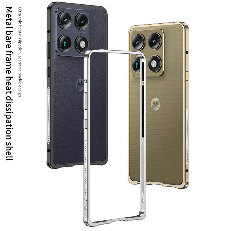 Metal Bumper Aluminum Frame Case - 取り外し可能な金属保護超薄型ケースモトローラシグネチャー 5G メタルフレーム耐衝撃カバーバンパーモト X70 エアプロ用