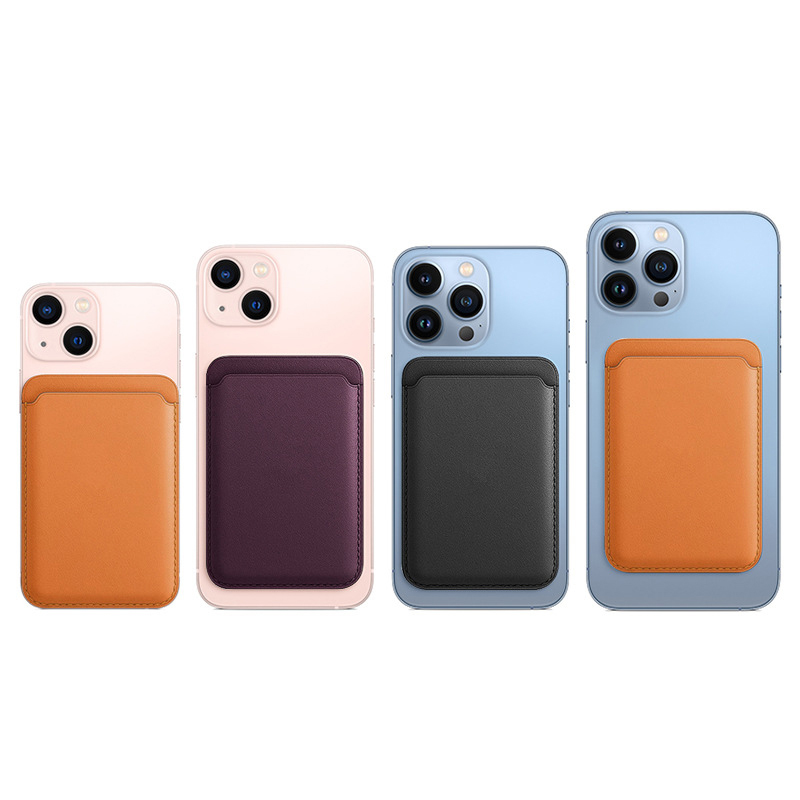 レザーカードウォレットカバー、Magsafe対応磁気ケース付 - Leather Wallet Card Holder Phone Cover のレビューと価格