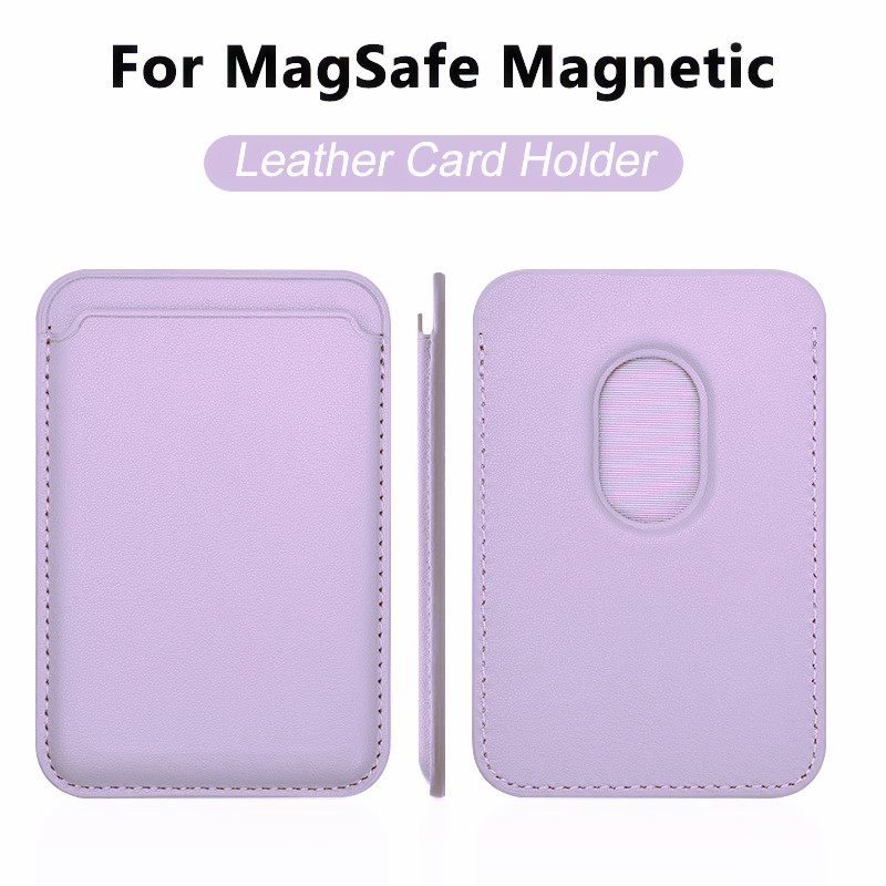 レザーカードウォレットカバー、MagSafe対応マグネットケ - Leather Wallet Card Holder Phone Cover のレビューと価格