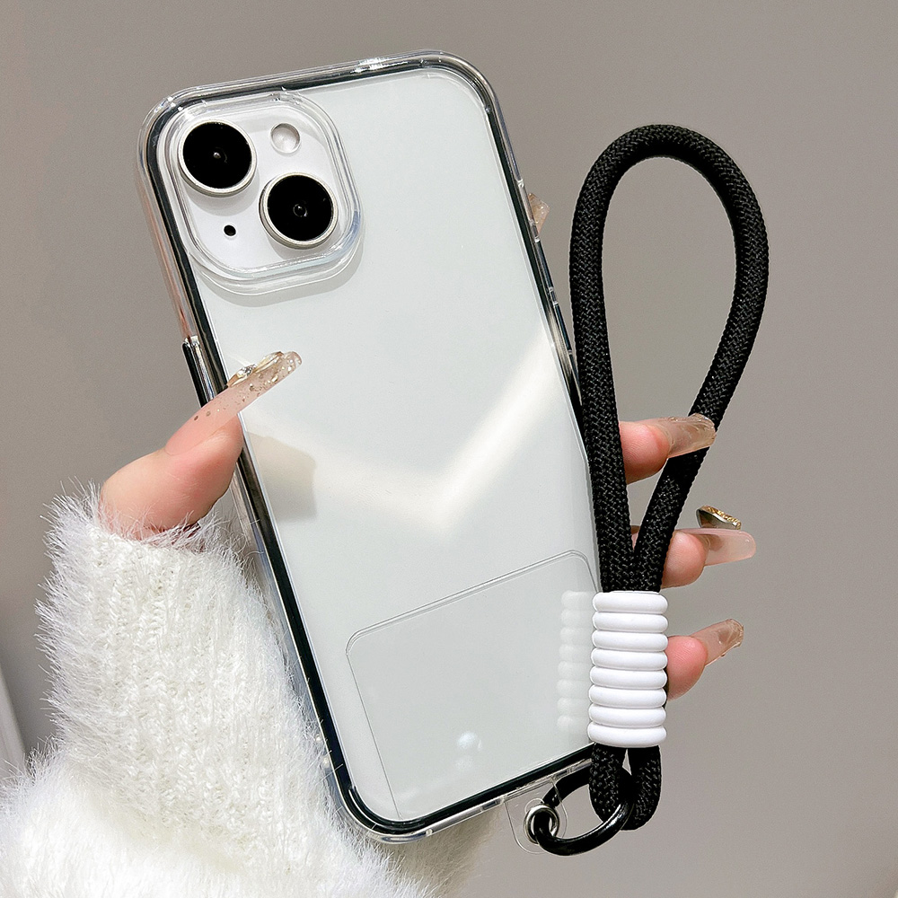 ラグジュアリーキャンディカラー バンパー付きランヤード付きi - Clear Shockproof Bumper Case のレビューと価格