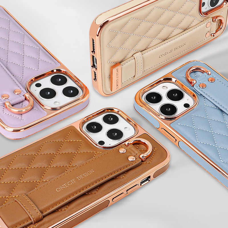 おしゃれな高級リング付きリストストラップ、カードホルダー、財 - Leather Wallet Card Holder Phone Cover のレビューと価格