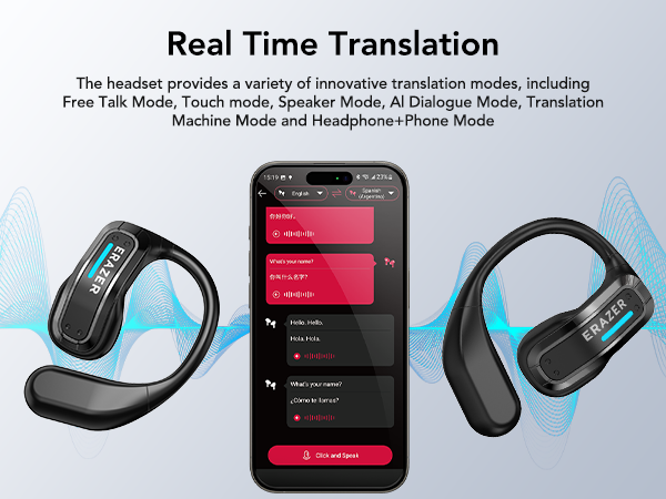 ERAZER X8：リアルタイム翻訳機能付きヘッドホン。マイ - Earphones のレビューと価格