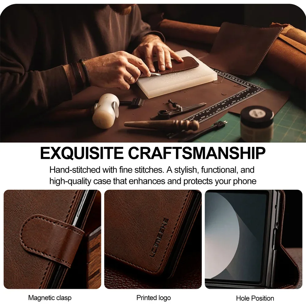 Samsung Galaxy Z Fold 7 6 5 4  - Leather Wallet Card Holder Phone Cover のレビューと価格