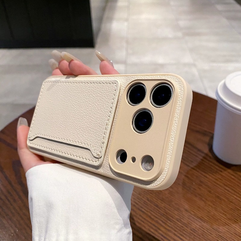 PUレザー財布型スマホケース カードホルダー付き iPhon - Leather Wallet Card Holder Phone Cover のレビューと価格