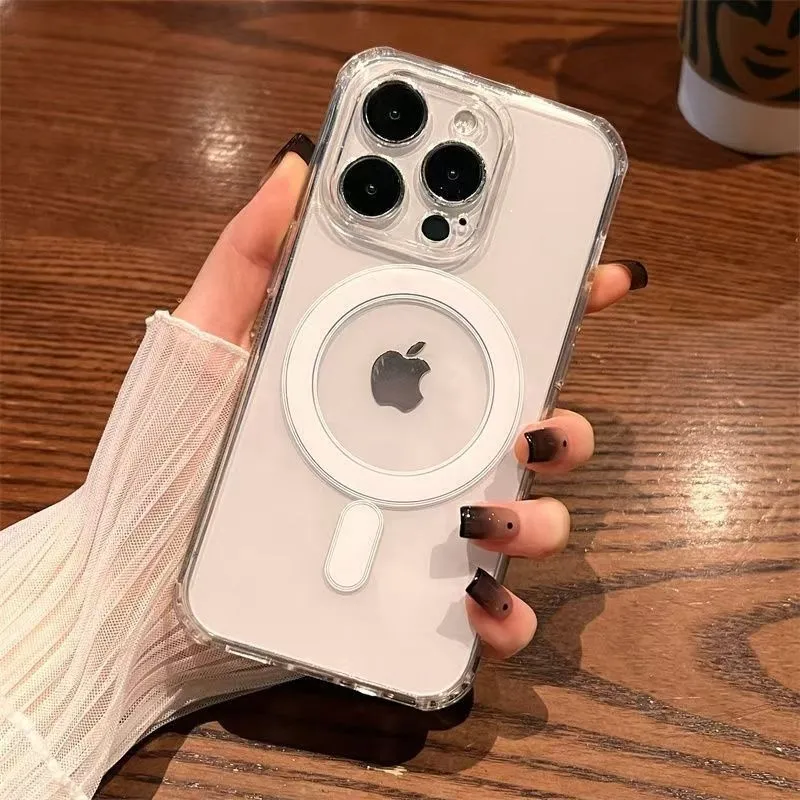 Magsafeワイヤレス充電対応 磁気吸着 iPhone 1 - Clear Shockproof Bumper Case のレビューと価格
