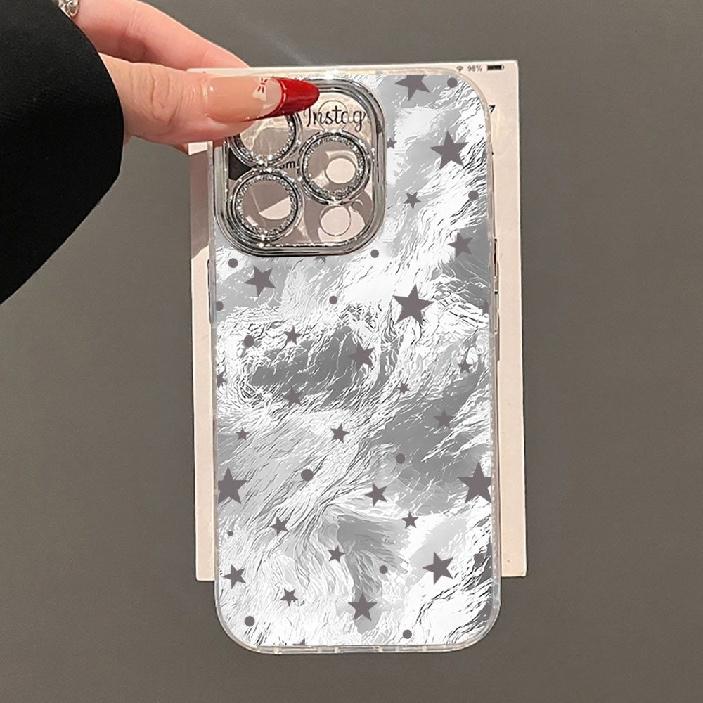 フルスクリーン星柄氷河テクスチャケース iPhone 17  - Screen Protectors のレビューと価格