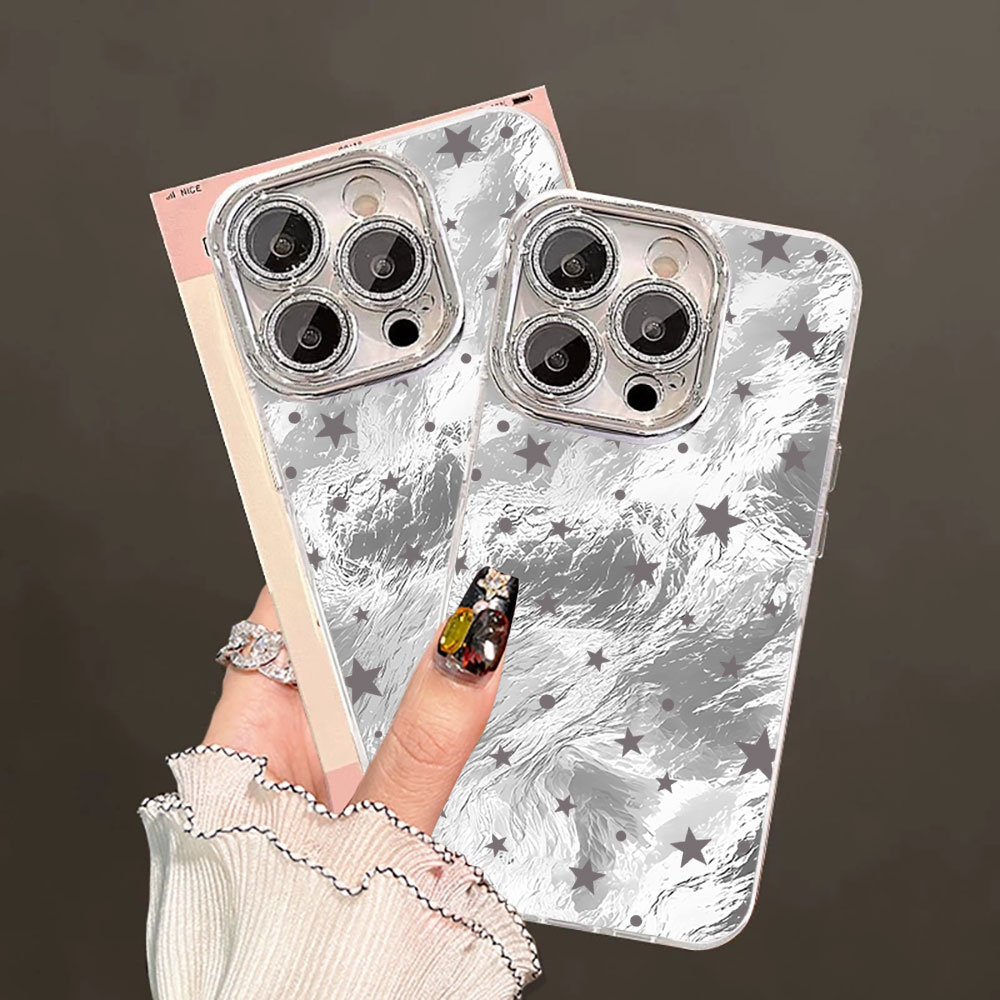 フルスクリーン星柄氷河テクスチャケース iPhone 17  - Screen Protectors のレビューと価格